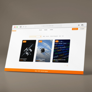 Mockup aperçu d'une page web de 8ravo.